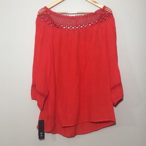 AGB || Womans Orange 3/4 sleeves blouse size Xl